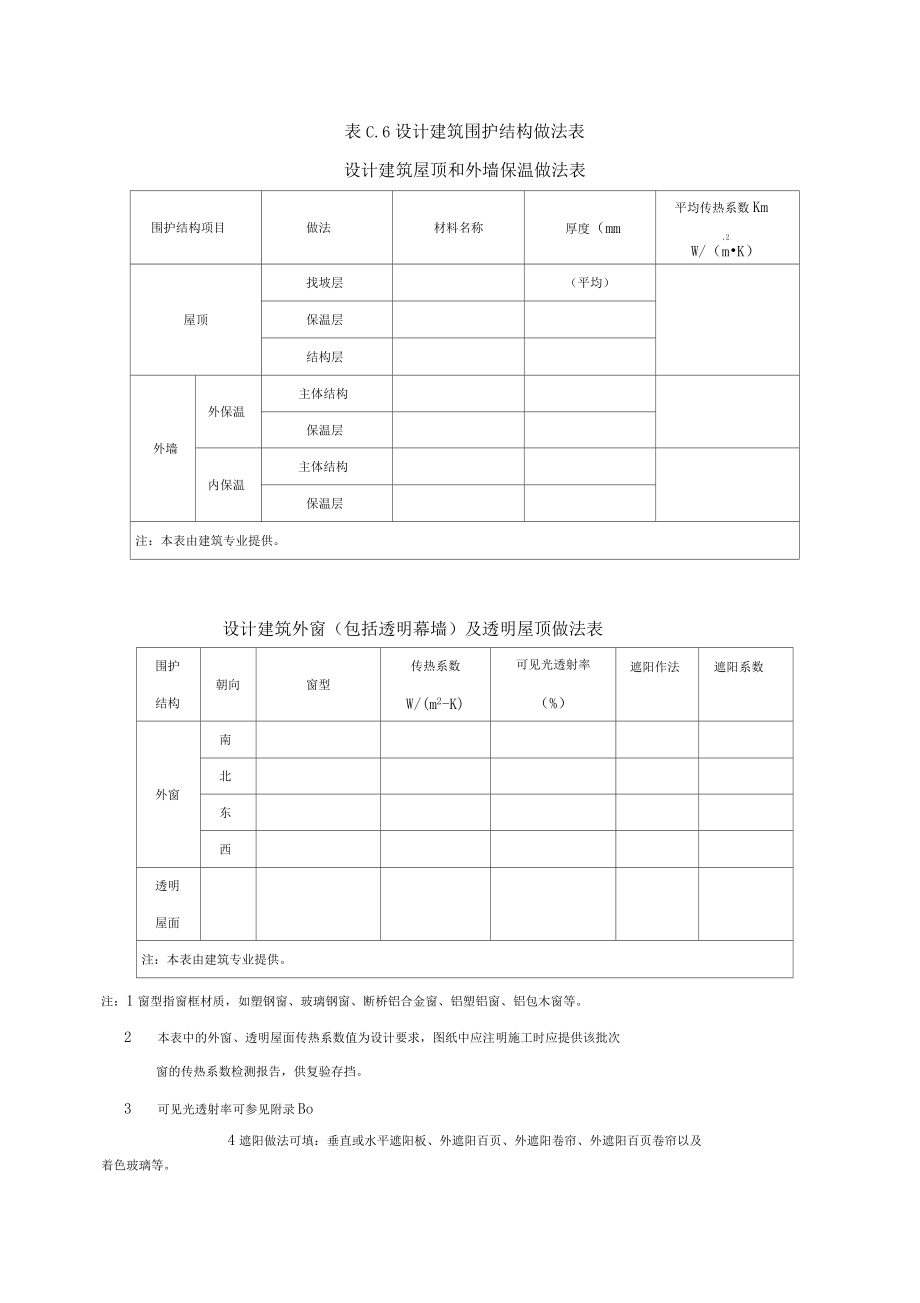 北京公共建筑节能设计标准附表